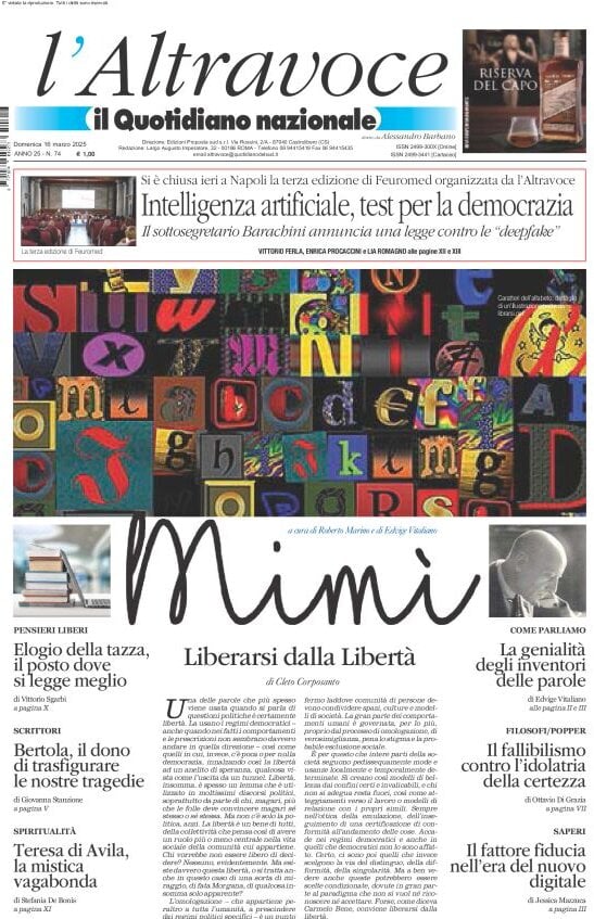 anteprima della prima pagina di il-quotidiano-del-sud-laltravoce del 16/03/2025
