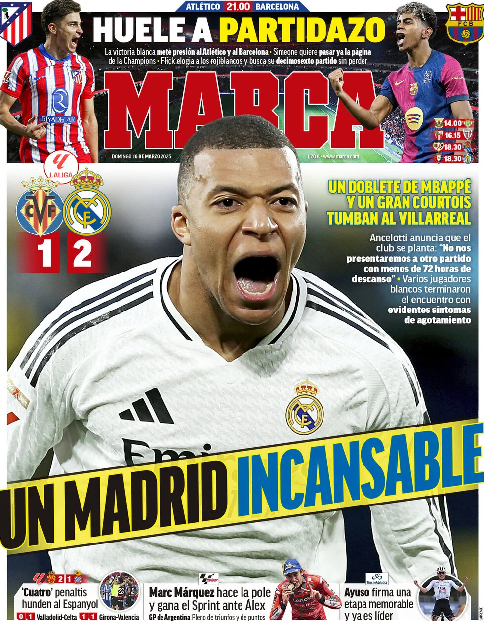 anteprima della prima pagina di marca del 16/03/2025