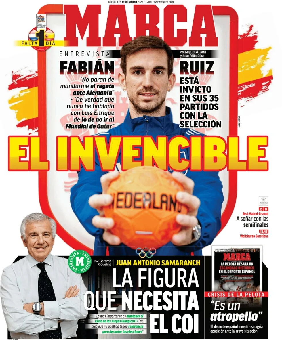 anteprima della prima pagina di marca del 19/03/2025