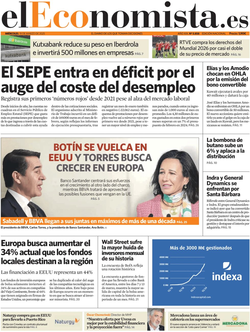 anteprima della prima pagina di El Economista