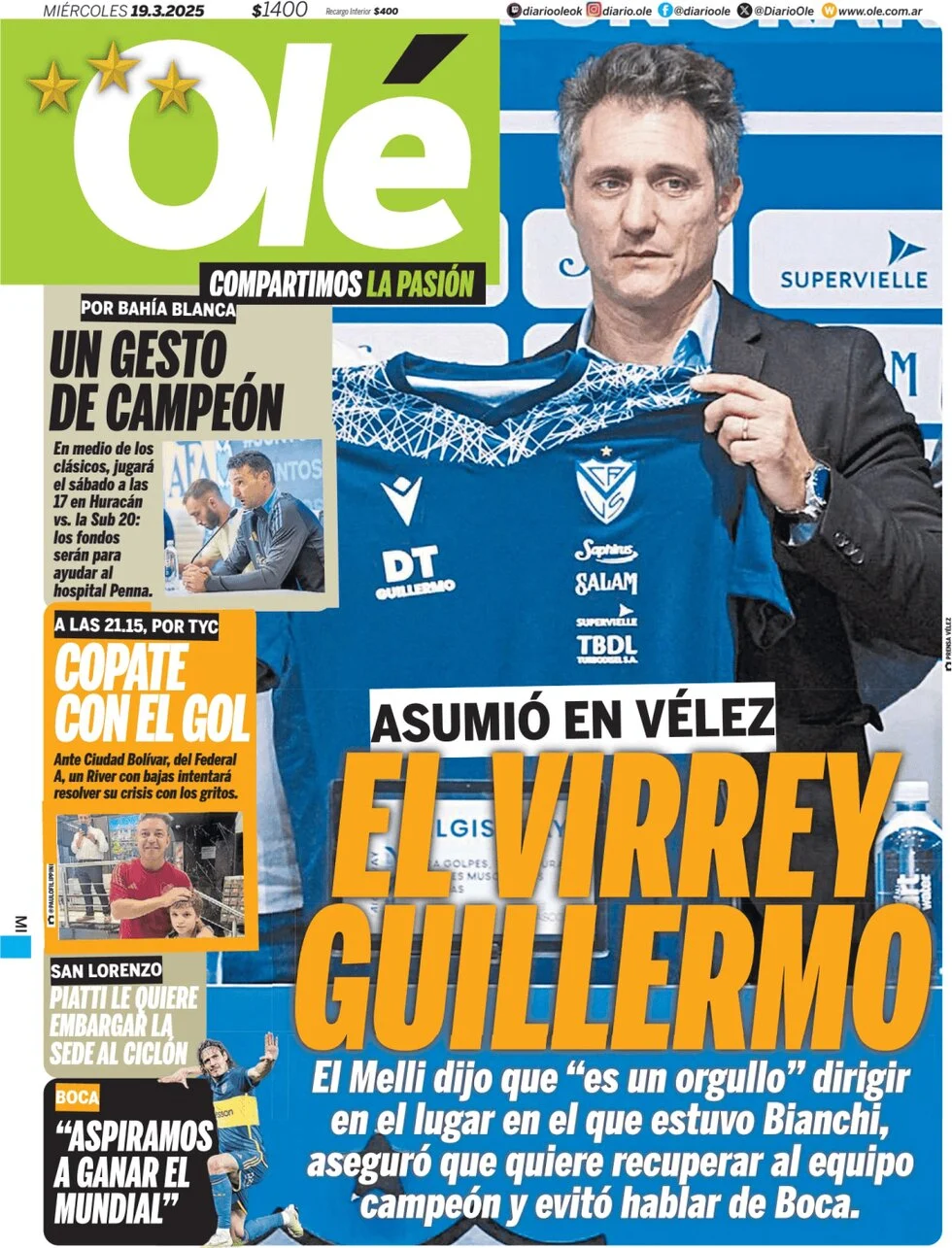 anteprima della prima pagina di ol del 19/03/2025