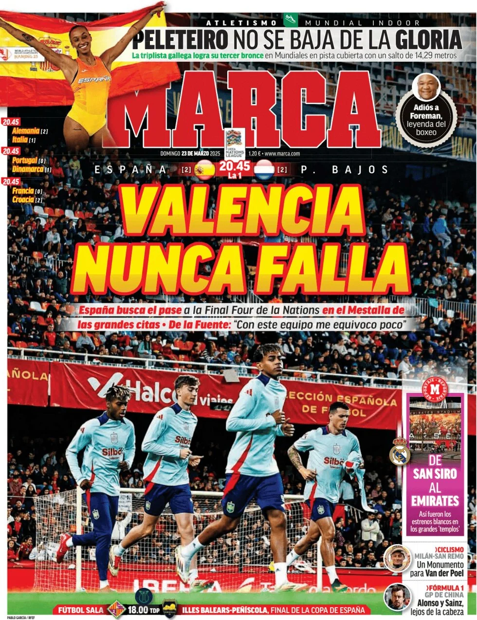 anteprima della prima pagina di marca del 23/03/2025