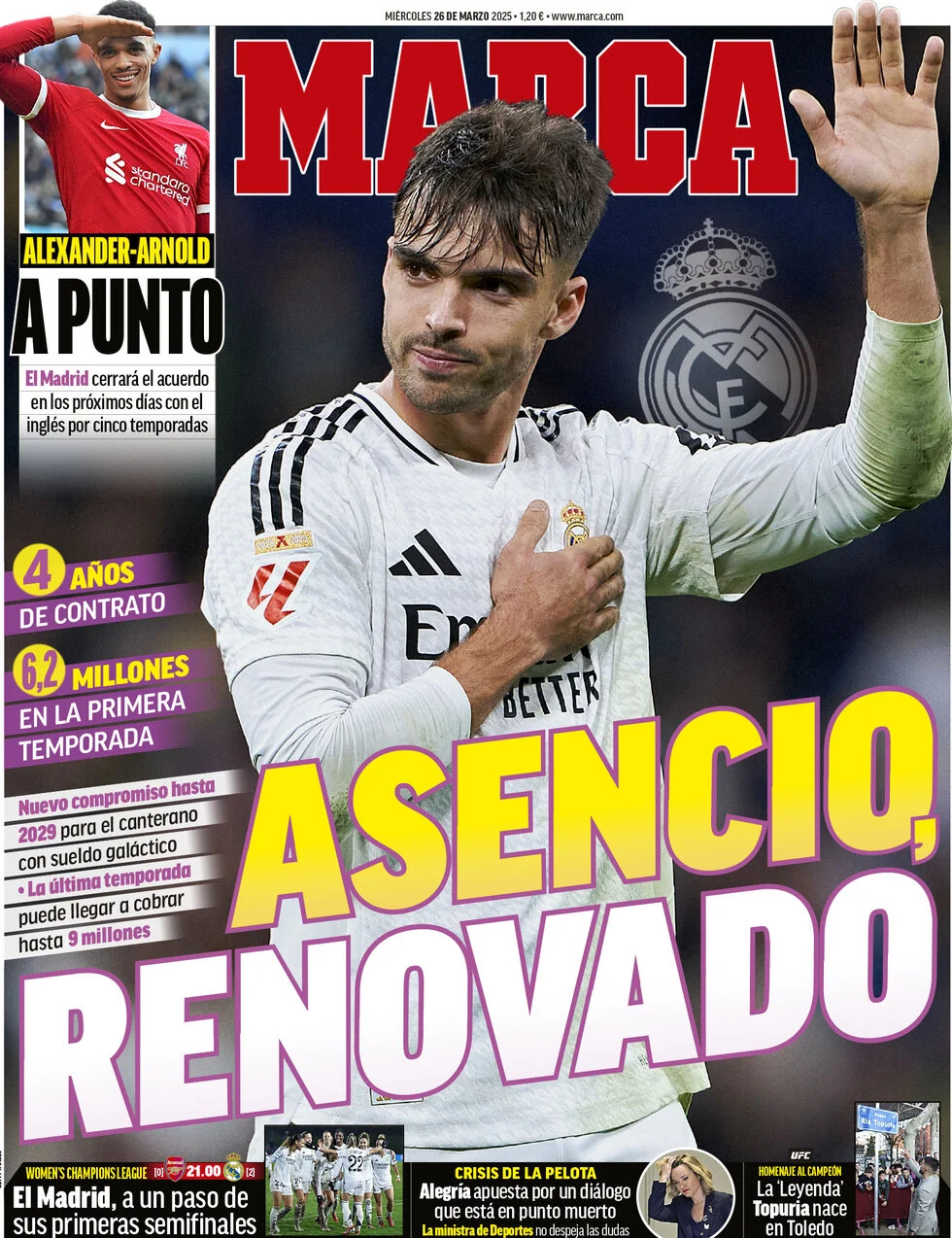 anteprima della prima pagina di marca del 25/03/2025
