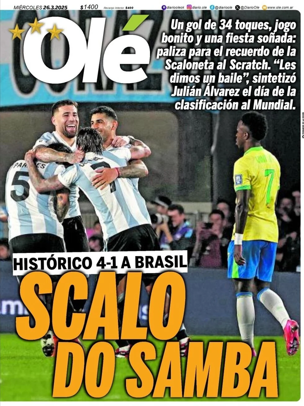 anteprima della prima pagina di ol del 26/03/2025