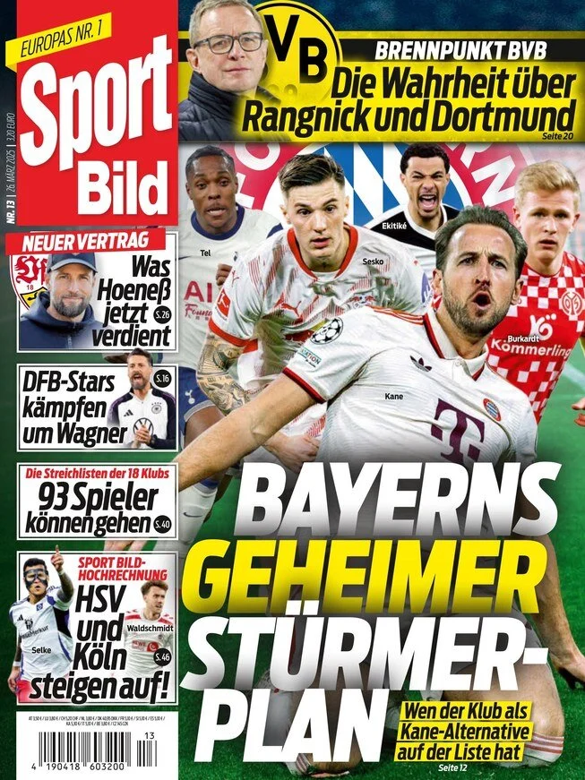 anteprima della prima pagina di sport-bild del 26/03/2025