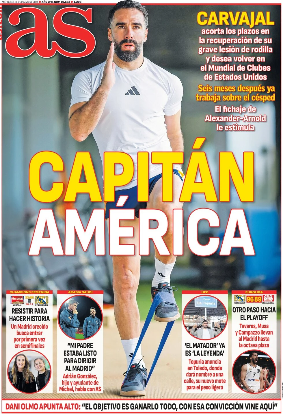 anteprima della prima pagina di as-madrid del 26/03/2025