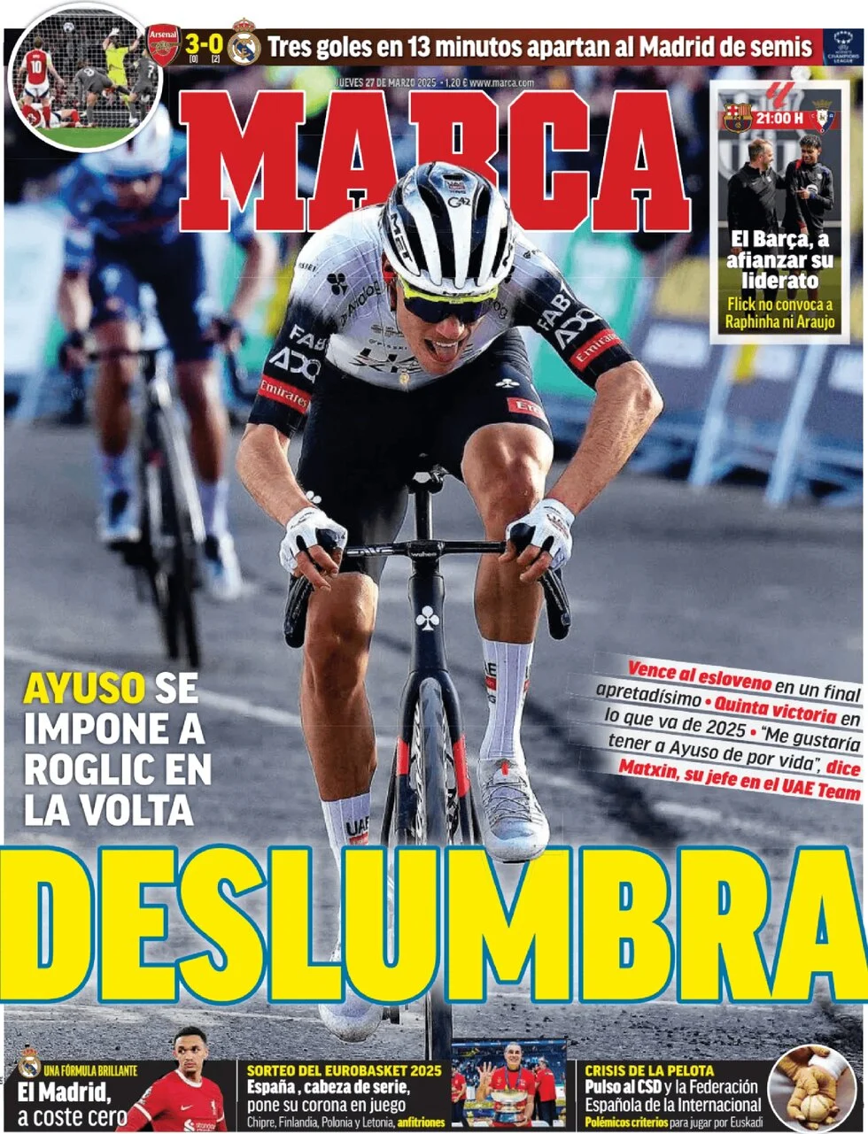anteprima della prima pagina di marca del 27/03/2025