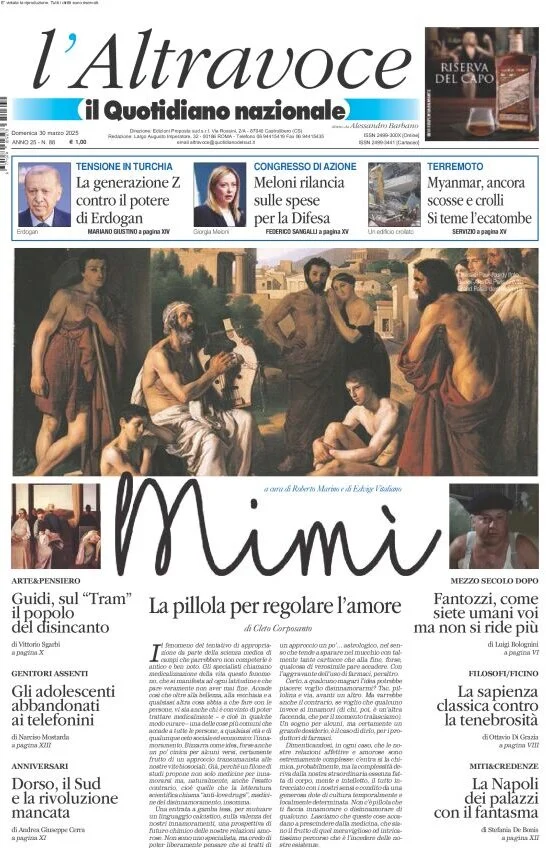 anteprima della prima pagina di il-quotidiano-del-sud-laltravoce del 30/03/2025