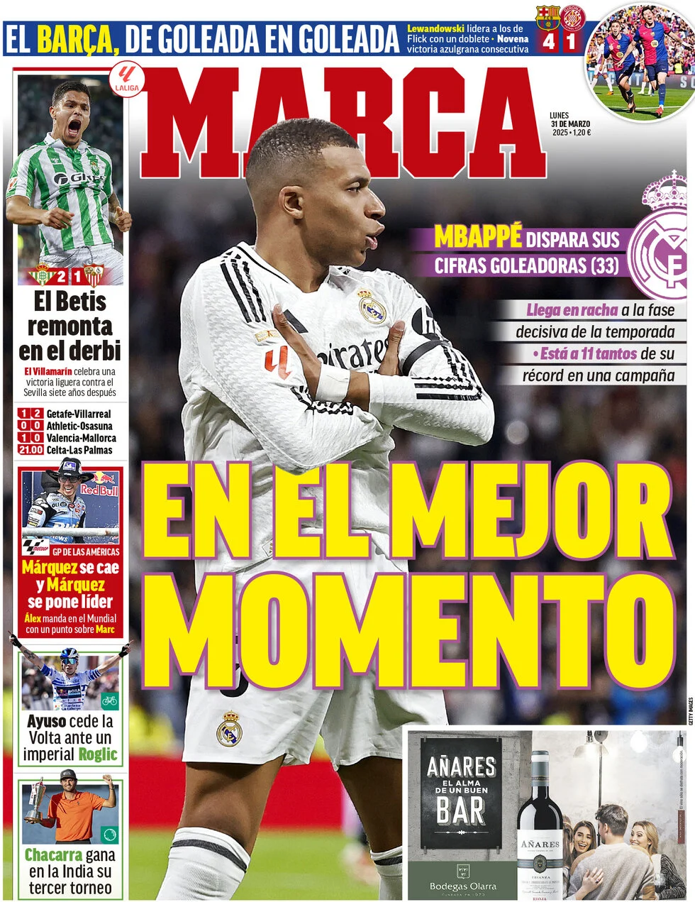 anteprima della prima pagina di marca del 31/03/2025