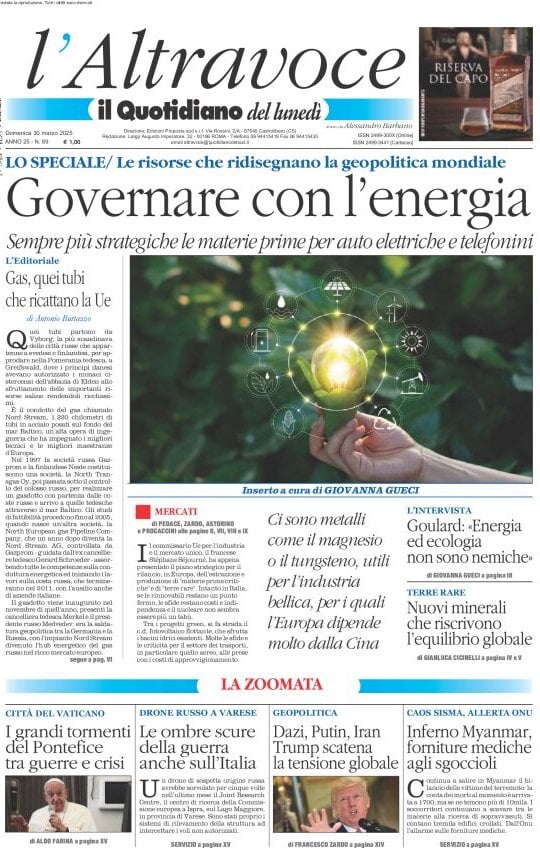 anteprima della prima pagina di il-quotidiano-del-sud-laltravoce del 31/03/2025