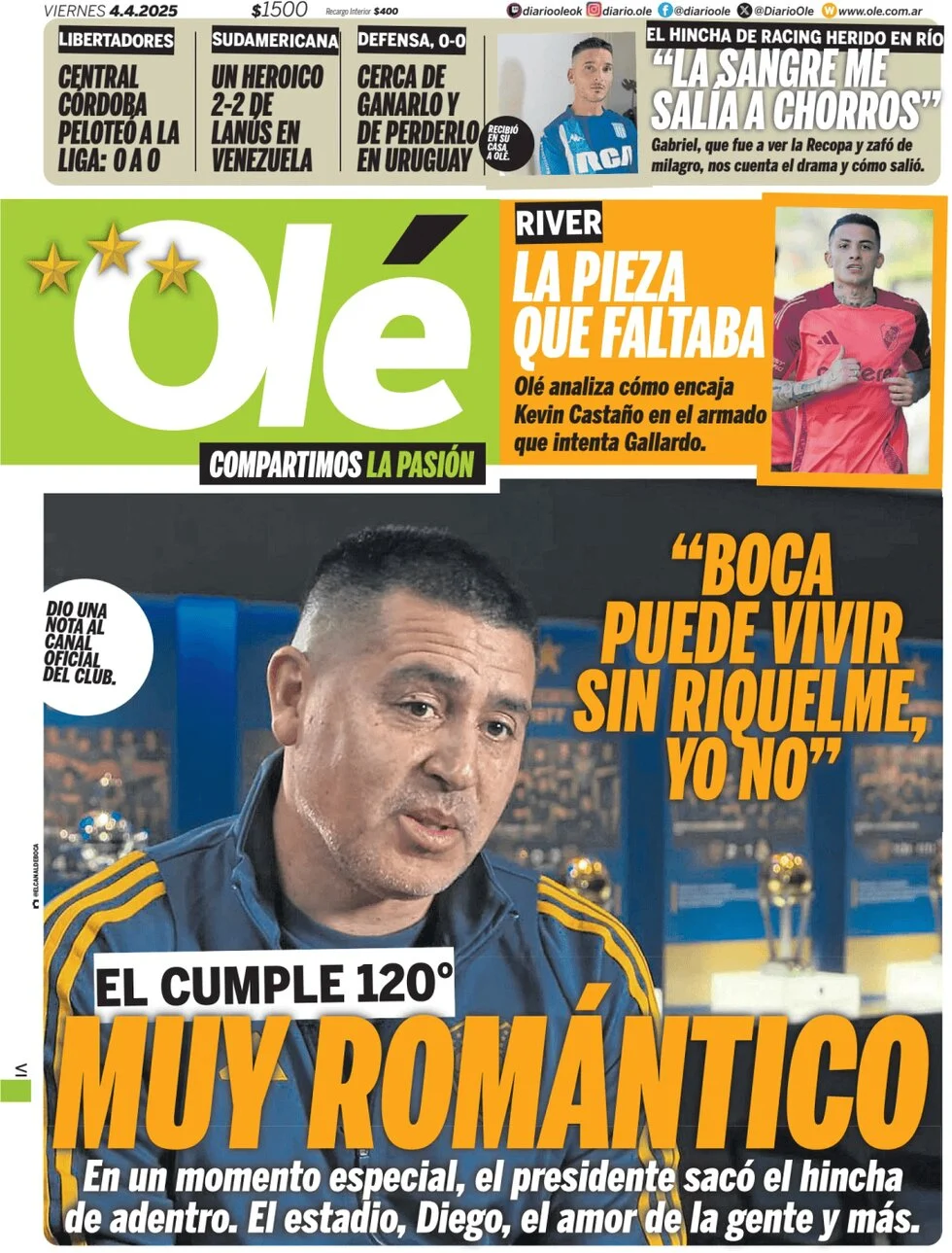 anteprima della prima pagina di ol del 04/04/2025