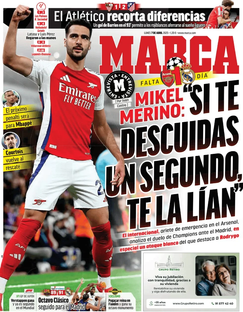 anteprima della prima pagina di marca del 07/04/2025