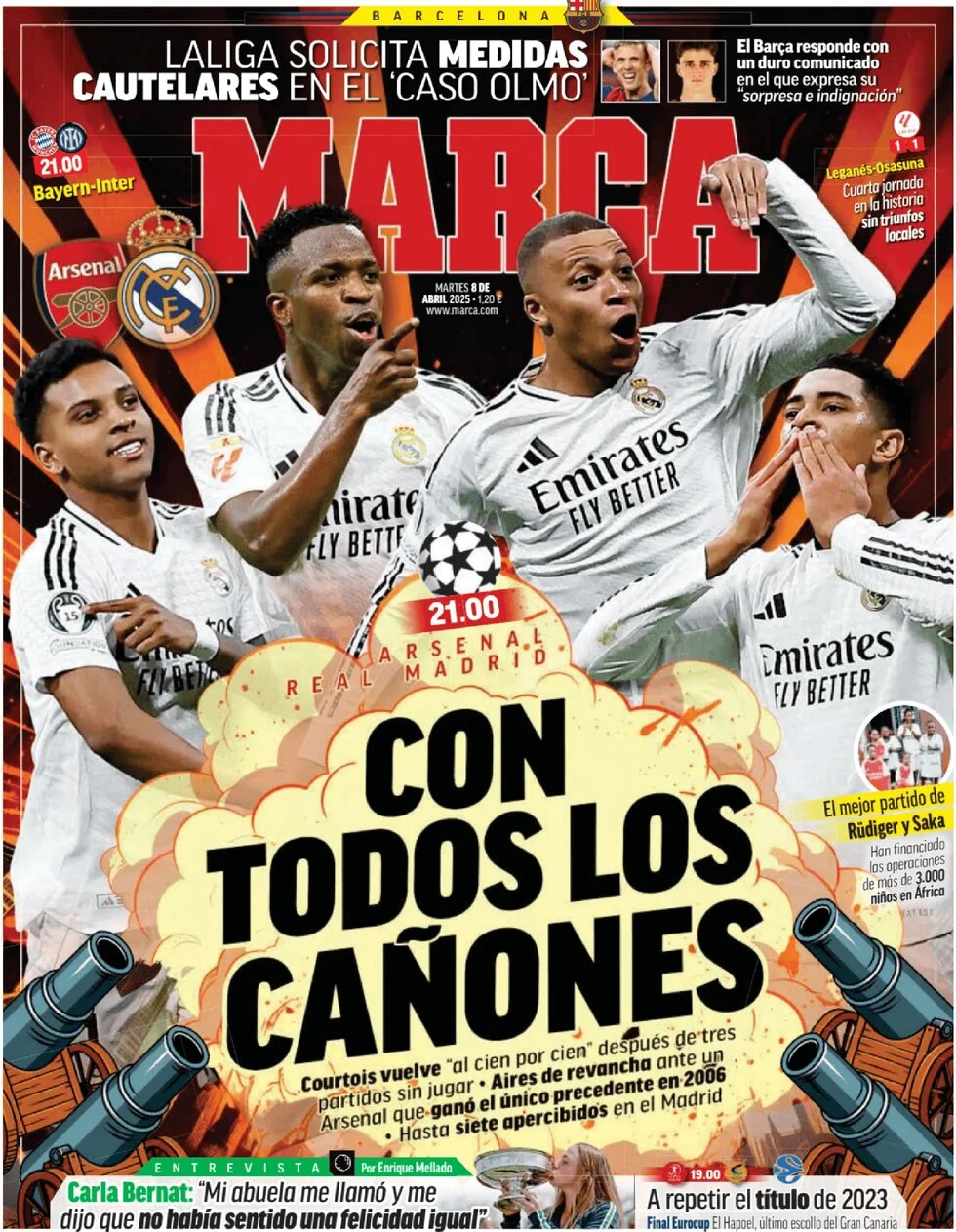 anteprima della prima pagina di marca del 08/04/2025