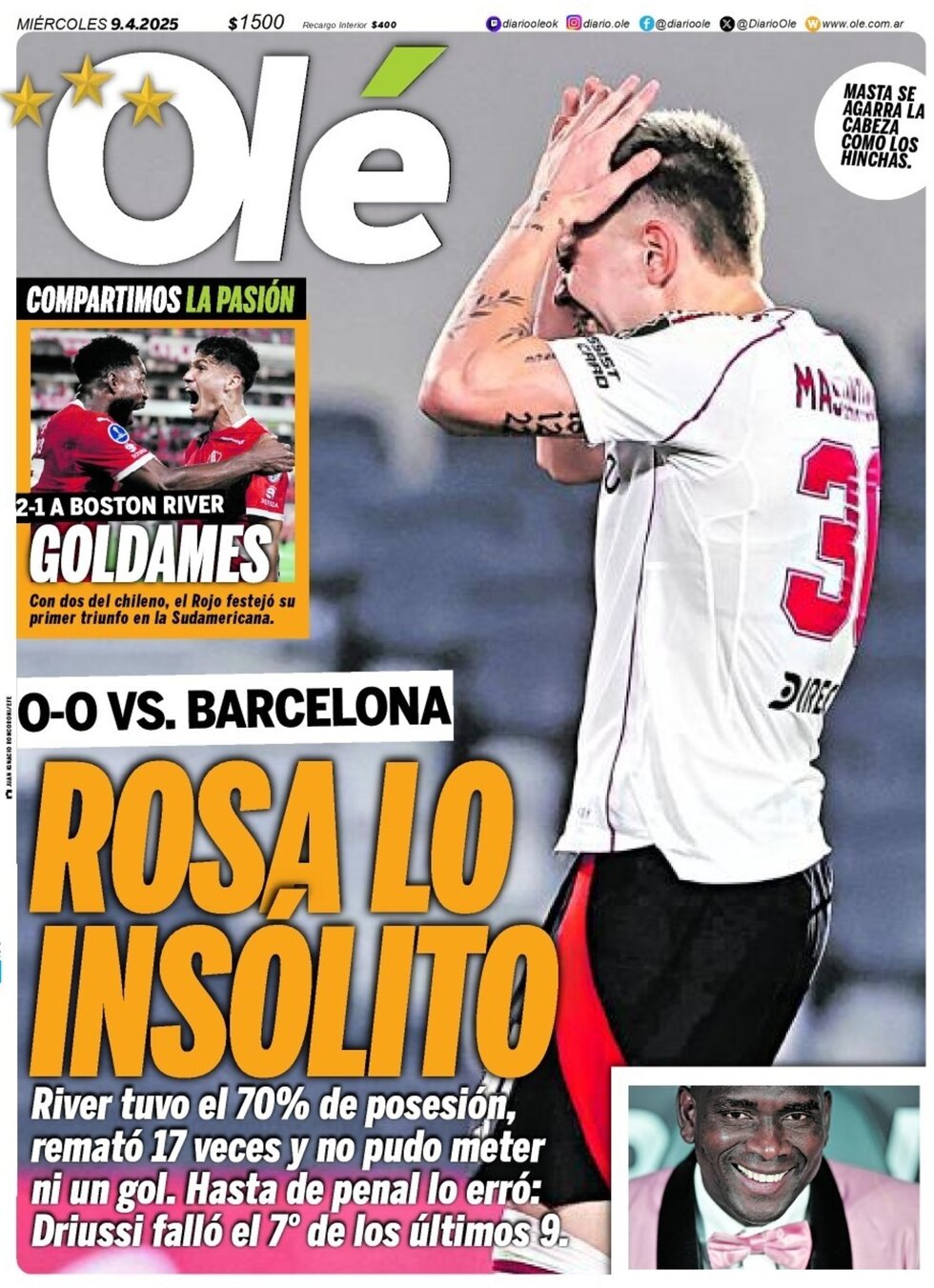 anteprima della prima pagina di ol del 09/04/2025