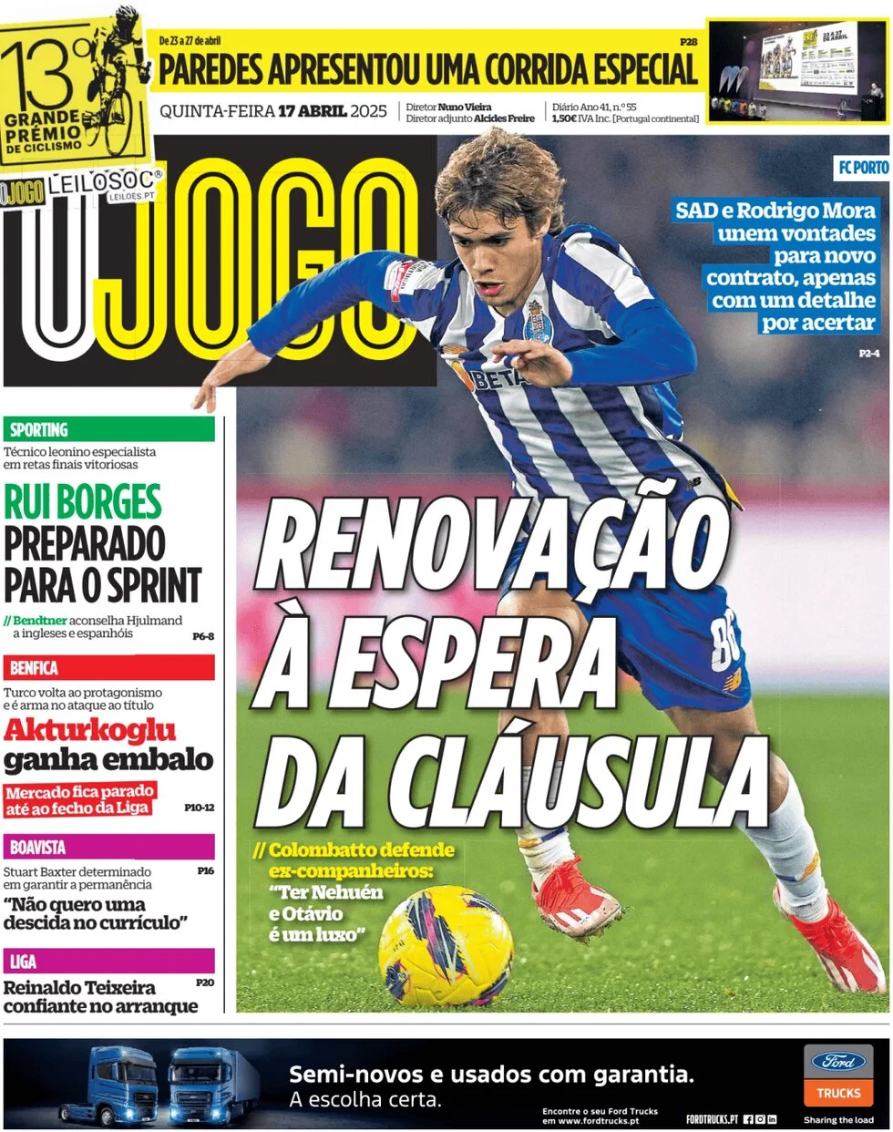 anteprima della prima pagina di O Jogo
