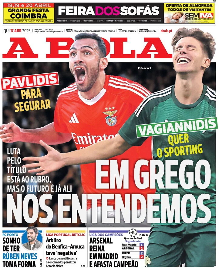 anteprima della prima pagina di A Bola