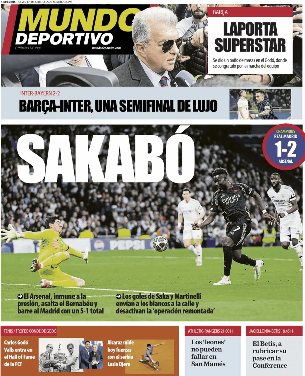 anteprima della prima pagina di Mundo Deportivo
