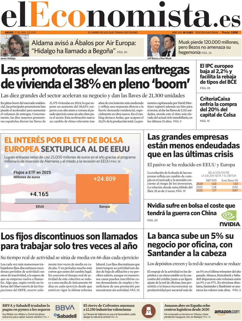 anteprima della prima pagina di El Economista