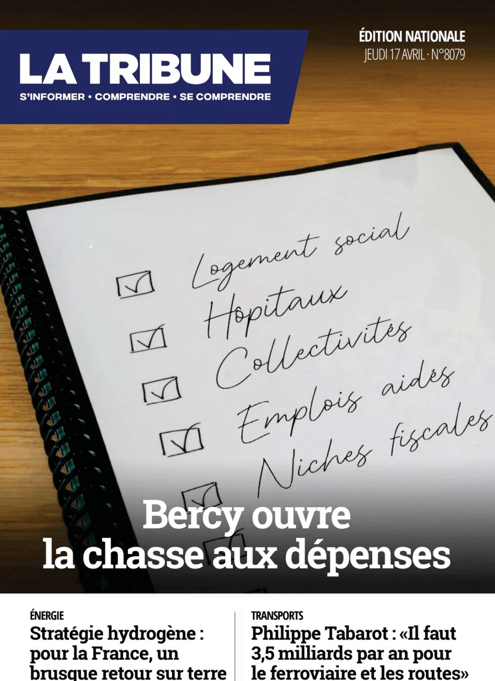 anteprima della prima pagina di La Tribune