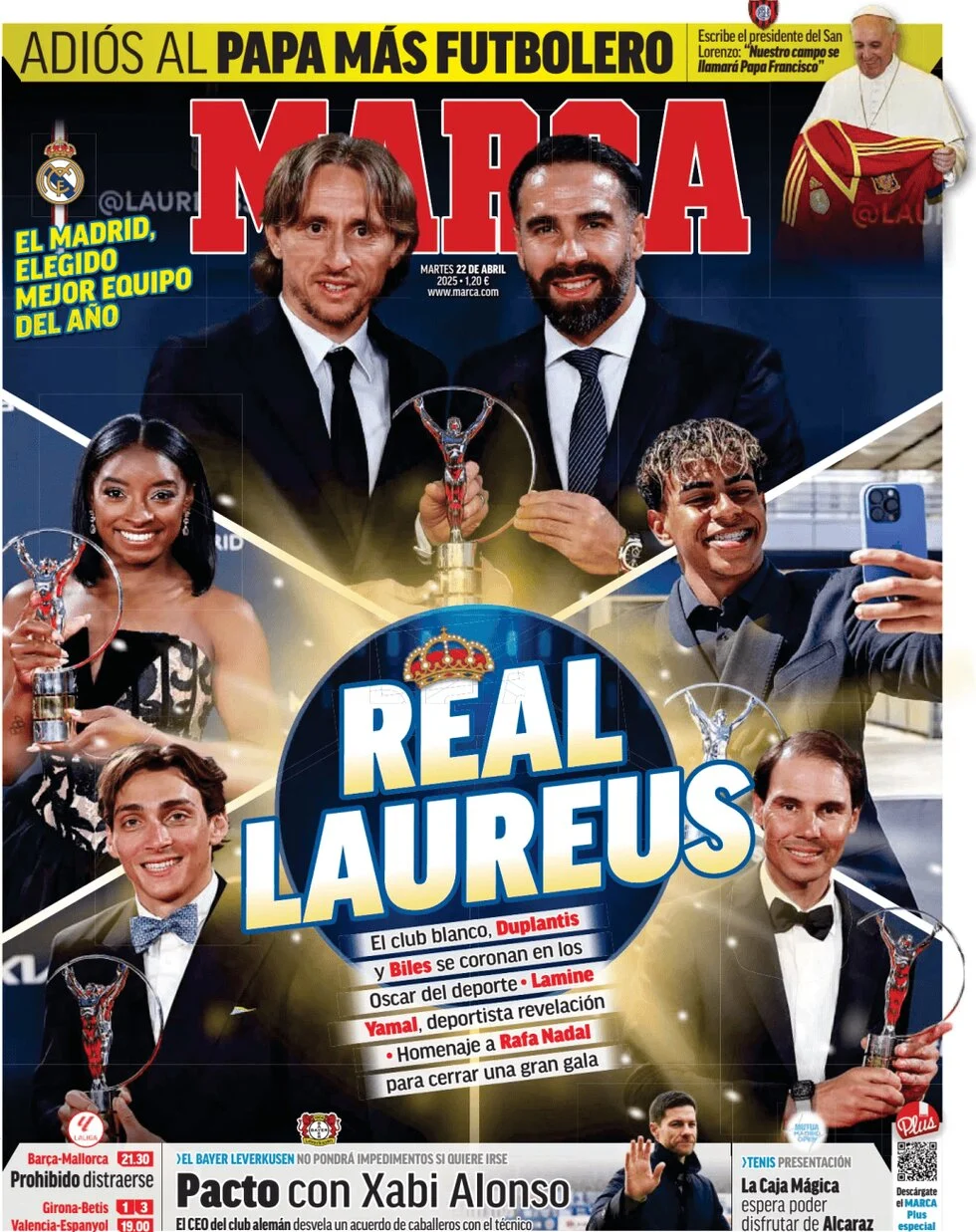 anteprima della prima pagina di marca del 22/04/2025