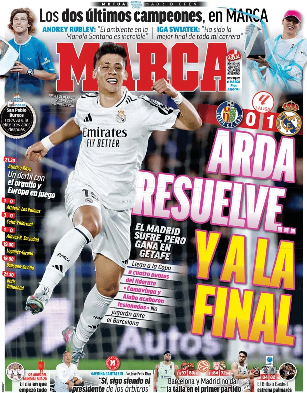 anteprima della prima pagina di marca del 24/04/2025
