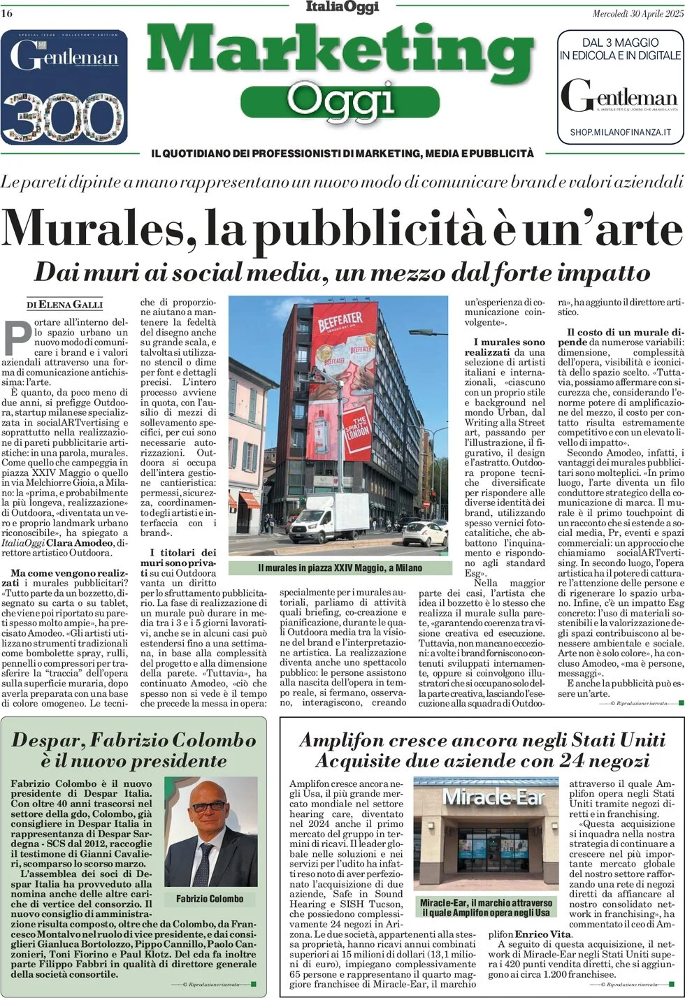 anteprima della prima pagina di marketing-oggi del 30/04/2025