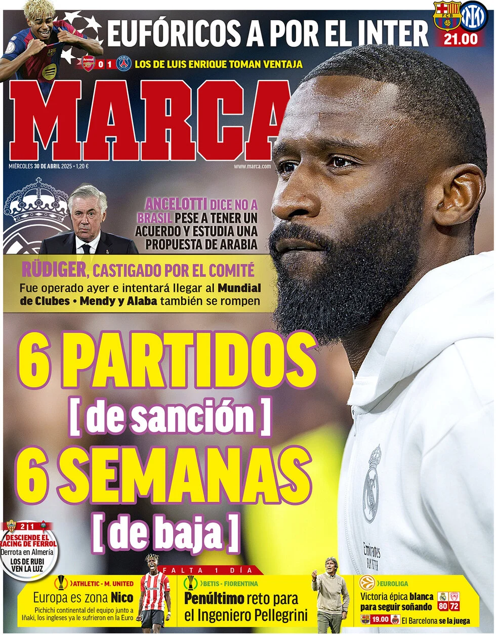 anteprima della prima pagina di marca del 30/04/2025