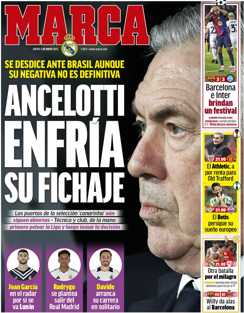 anteprima della prima pagina di marca del 01/05/2025
