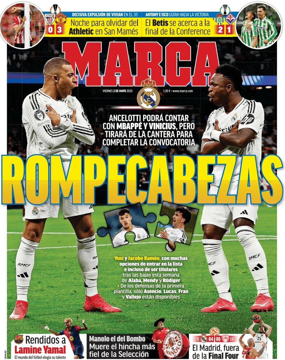 anteprima della prima pagina di marca del 02/05/2025