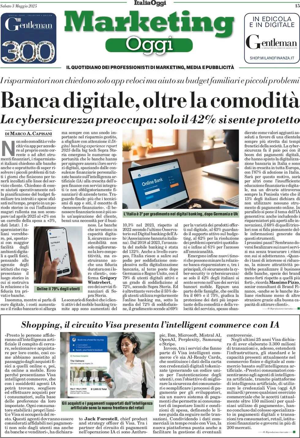 anteprima della prima pagina di marketing-oggi del 03/05/2025