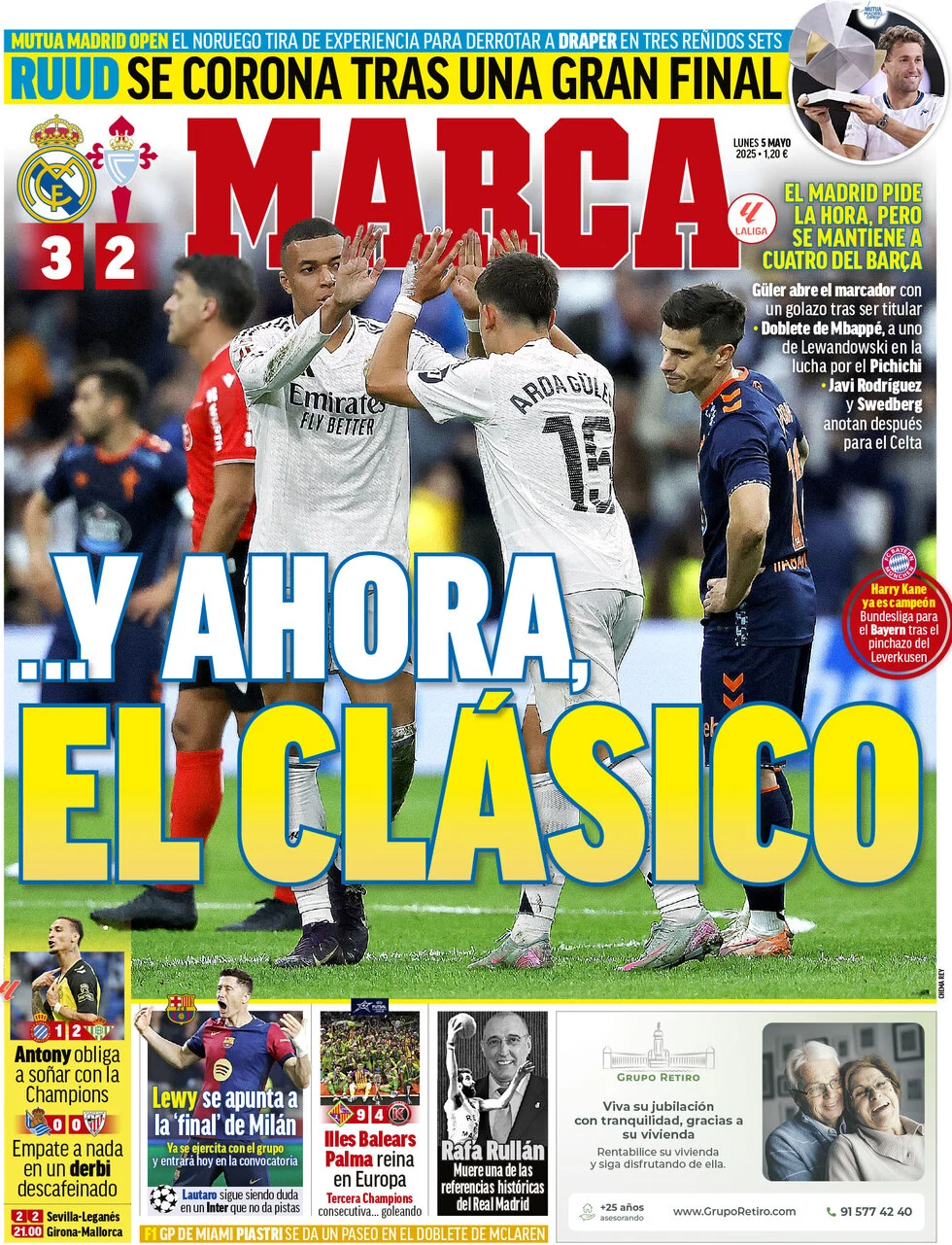 anteprima della prima pagina di marca del 05/05/2025