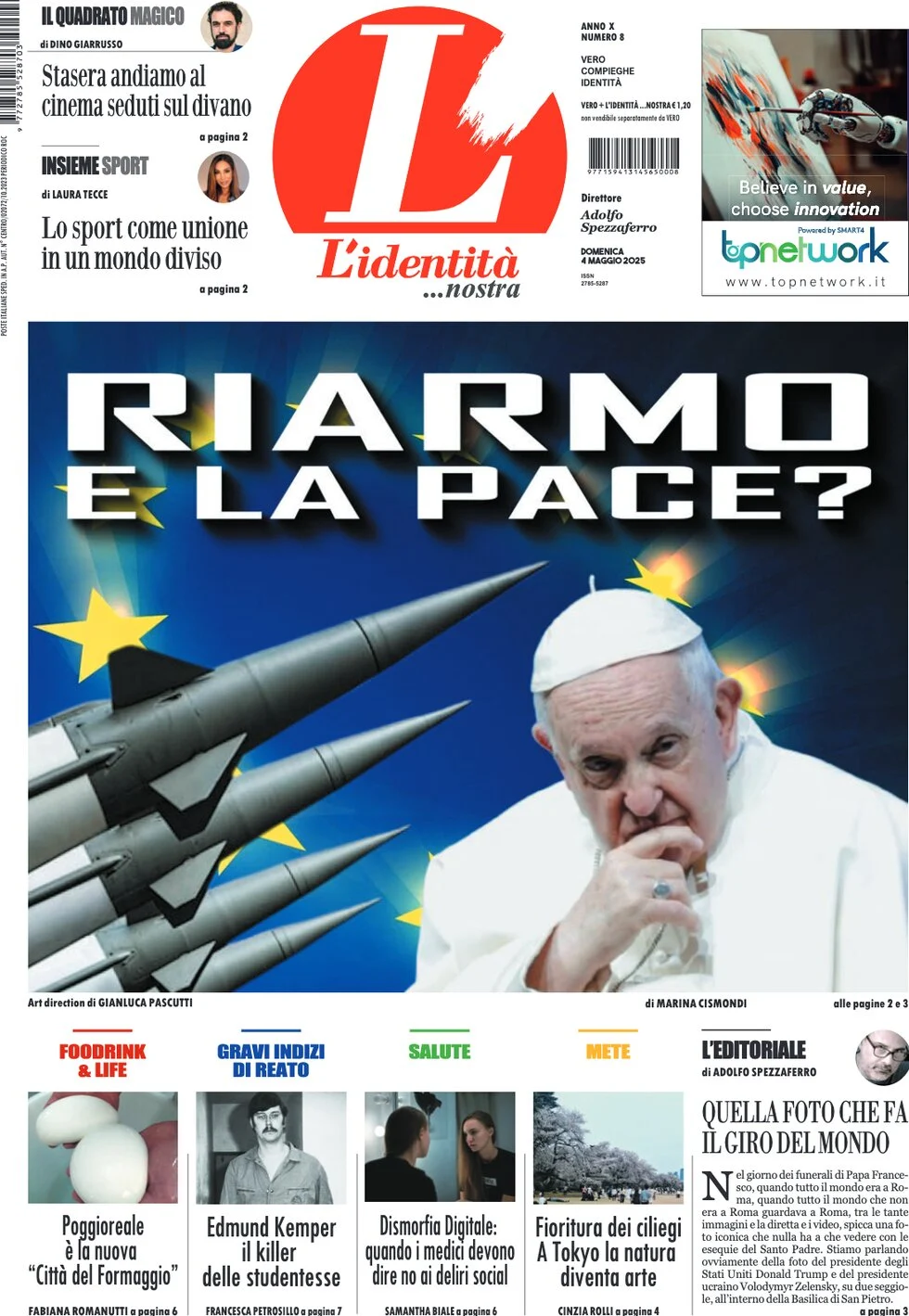 anteprima della prima pagina di lidentit del 05/05/2025
