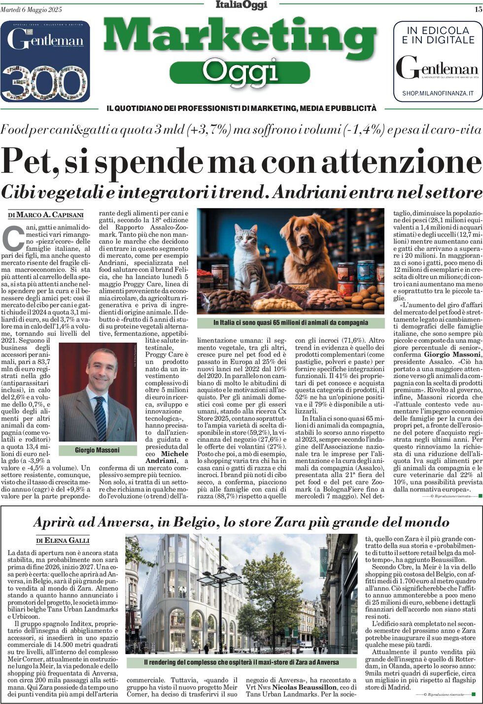 anteprima della prima pagina di marketing-oggi del 06/05/2025