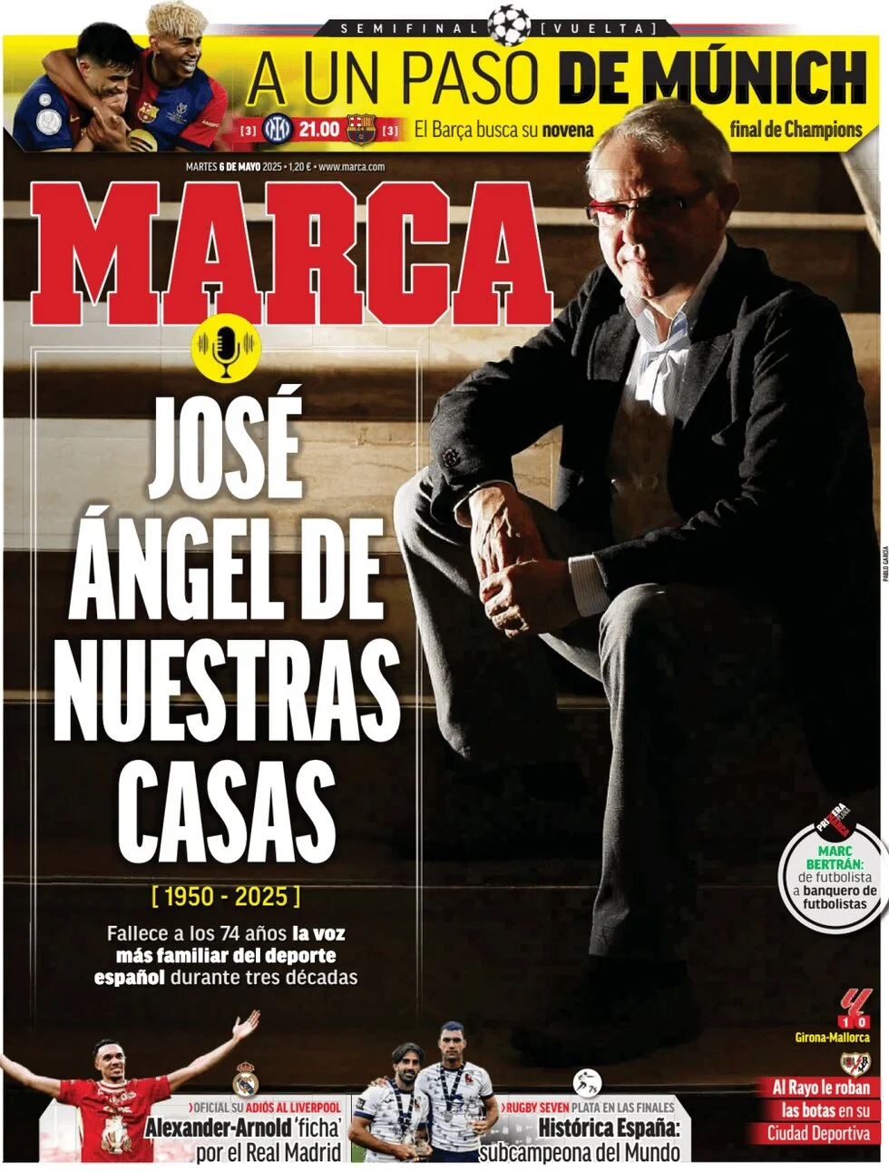 anteprima della prima pagina di marca del 06/05/2025