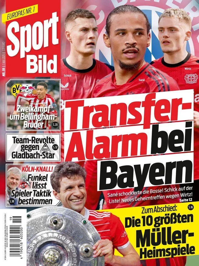 anteprima della prima pagina di sport-bild del 07/05/2025