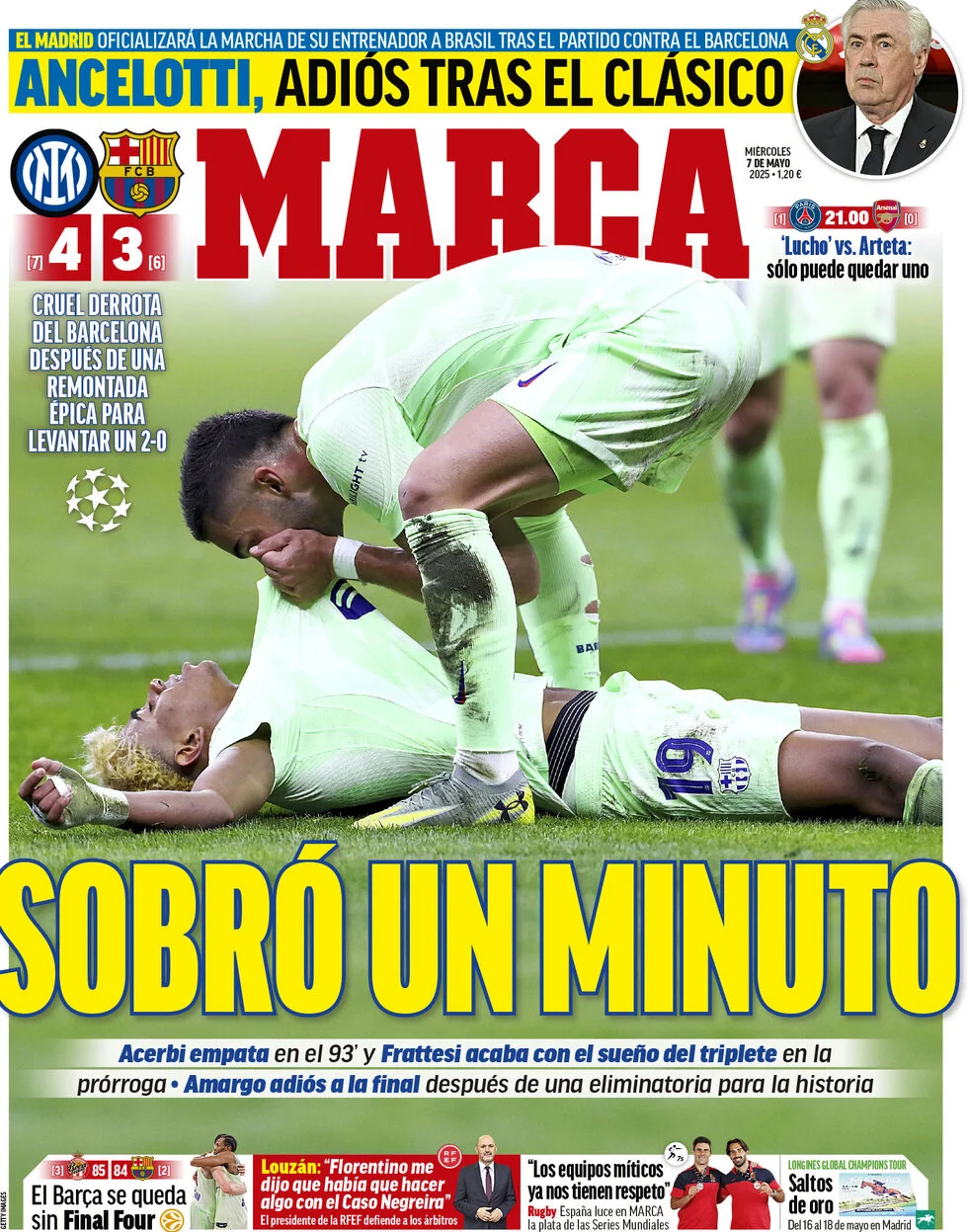 anteprima della prima pagina di marca del 07/05/2025