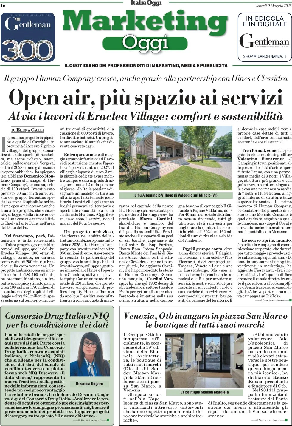 anteprima della prima pagina di marketing-oggi del 09/05/2025