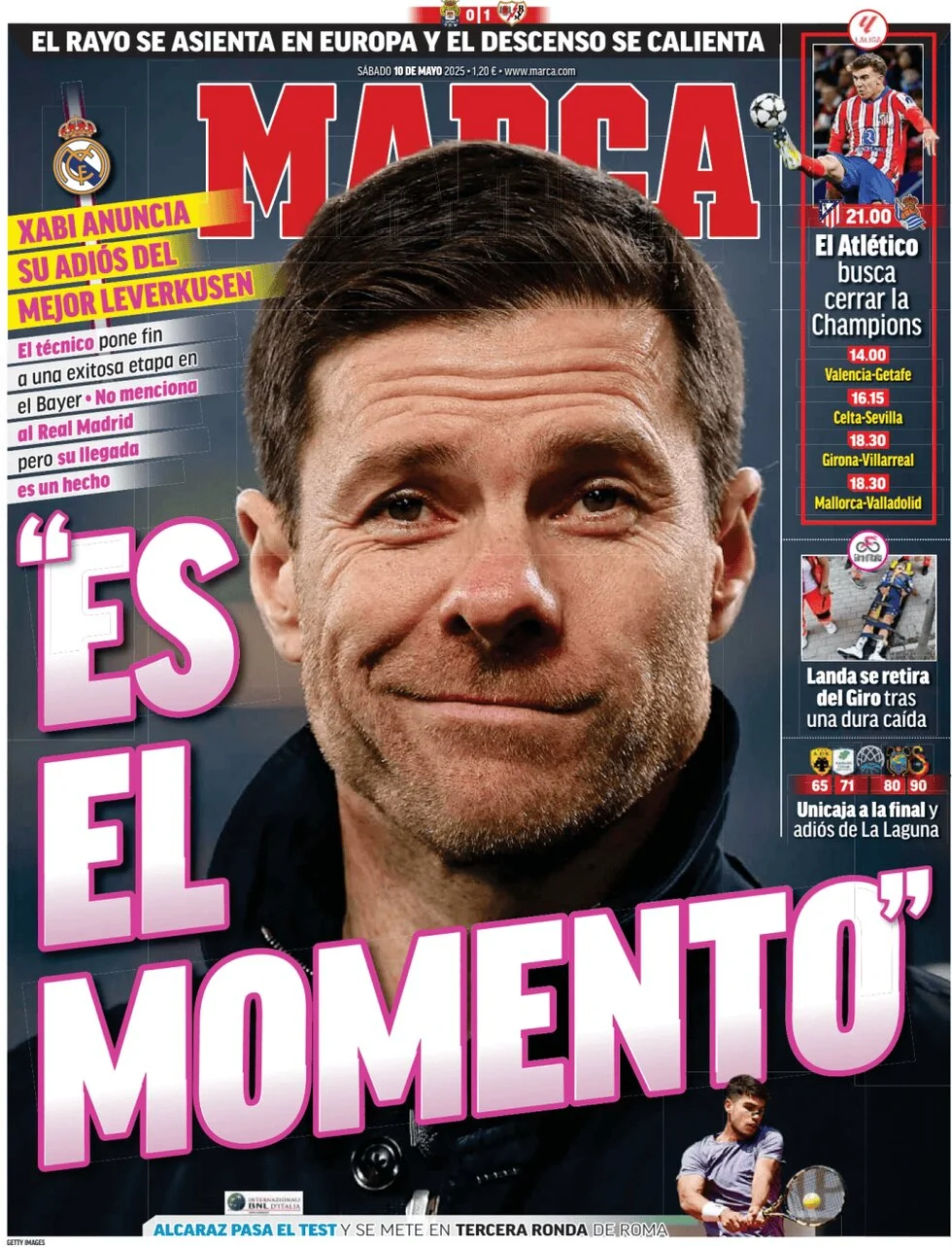 anteprima della prima pagina di marca del 10/05/2025