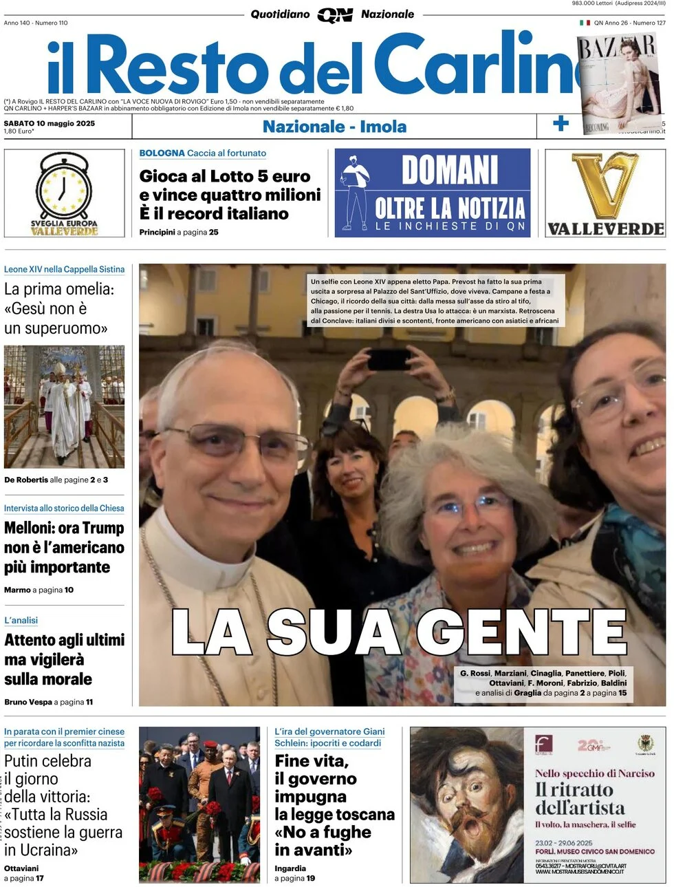 anteprima della prima pagina di il-resto-del-carlino del 10/05/2025