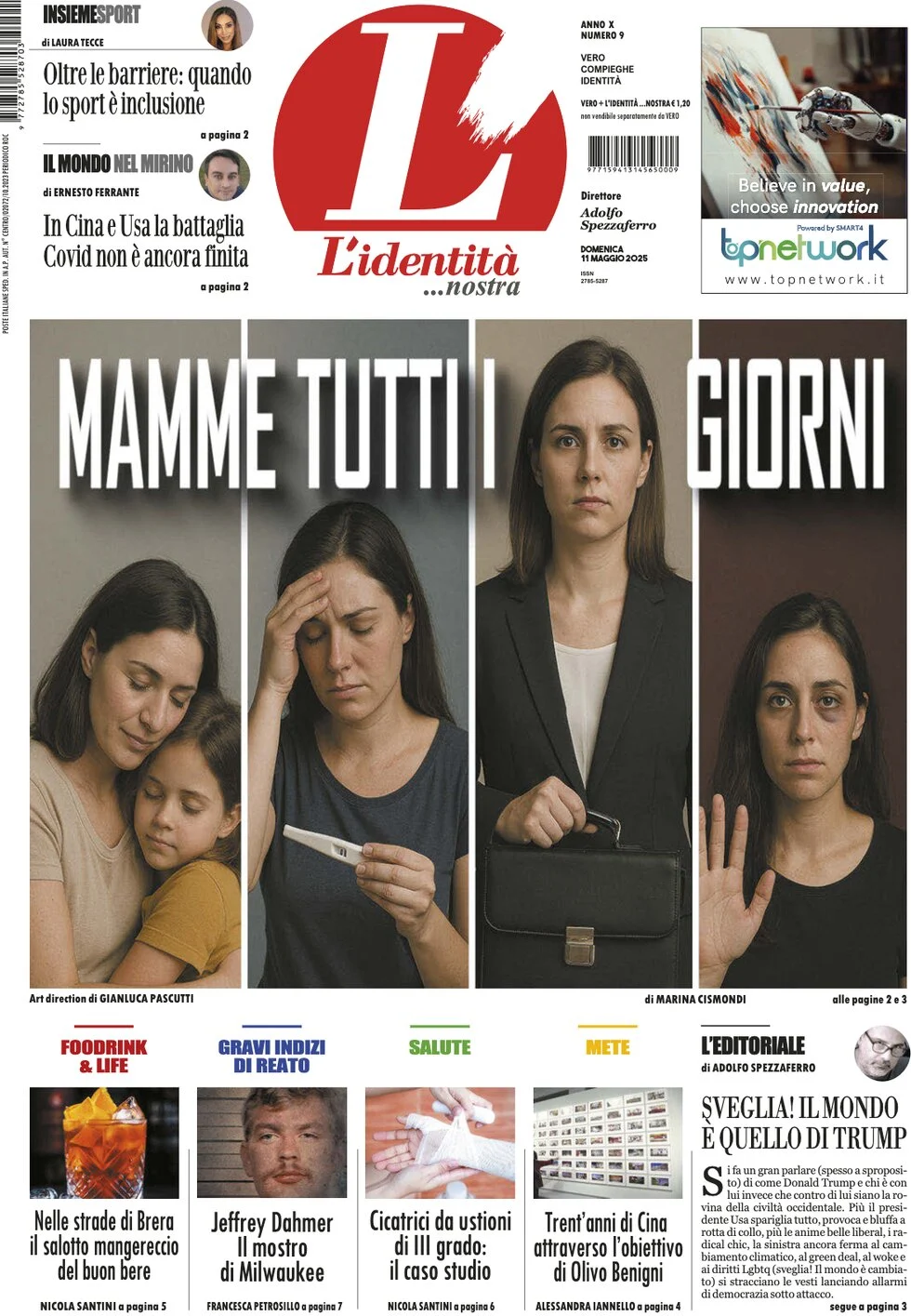 anteprima della prima pagina di lidentit del 12/05/2025