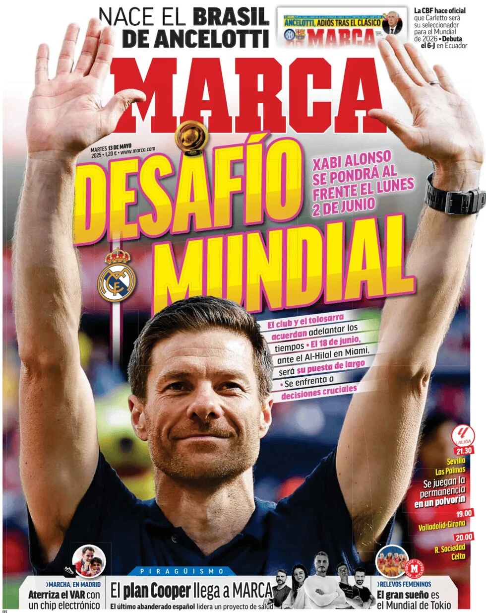 anteprima della prima pagina di marca del 13/05/2025