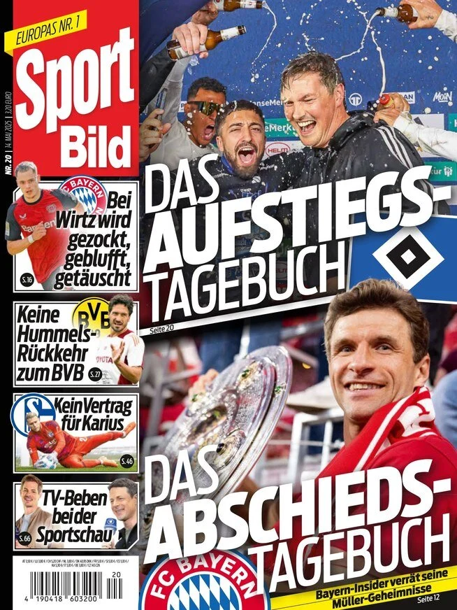anteprima della prima pagina di sport-bild del 14/05/2025