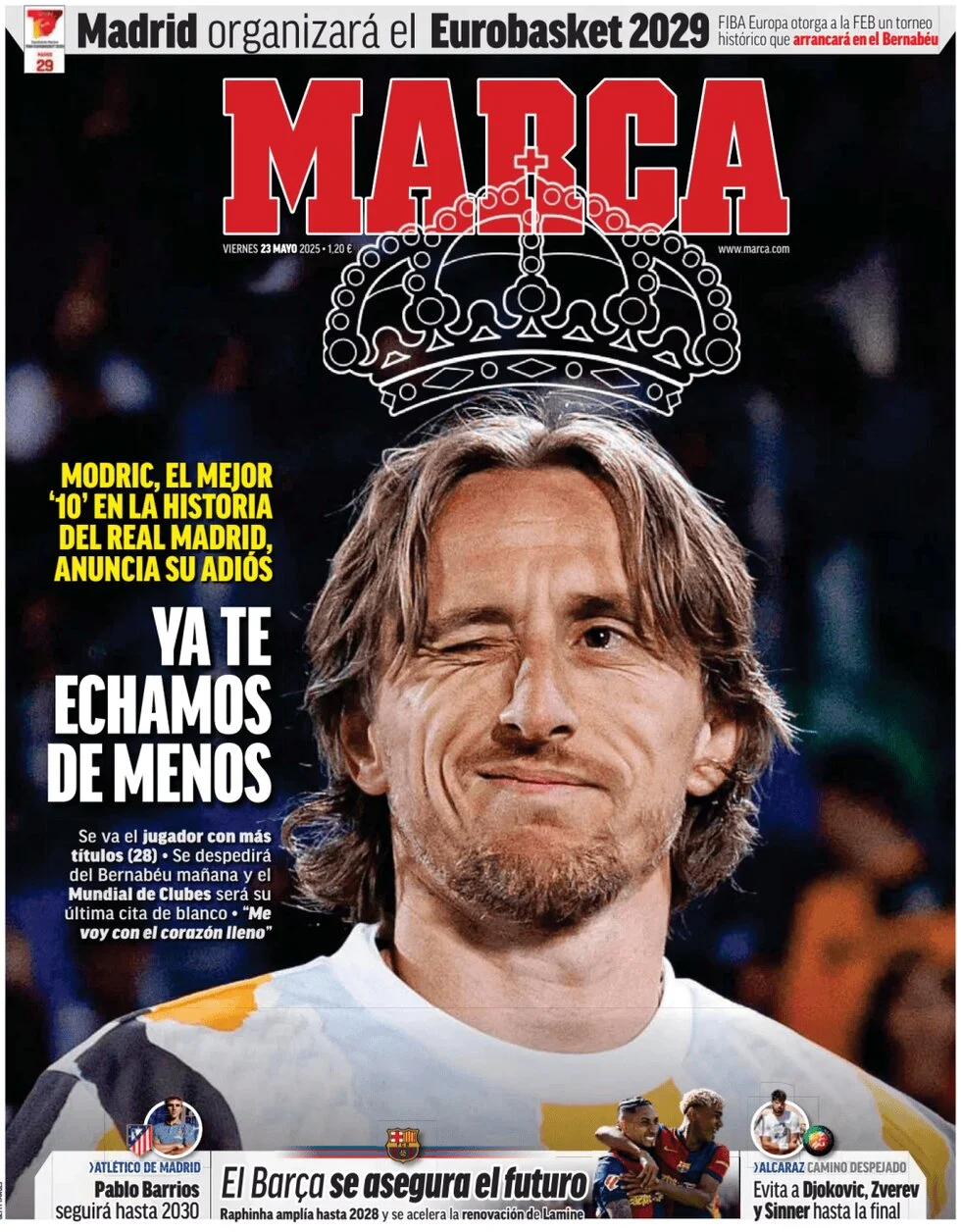 anteprima della prima pagina di marca del 23/05/2025