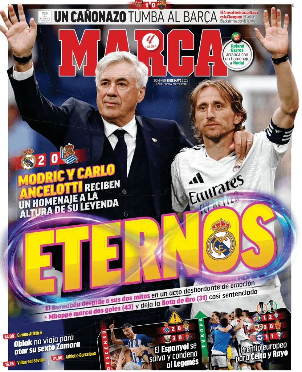 anteprima della prima pagina di marca del 25/05/2025