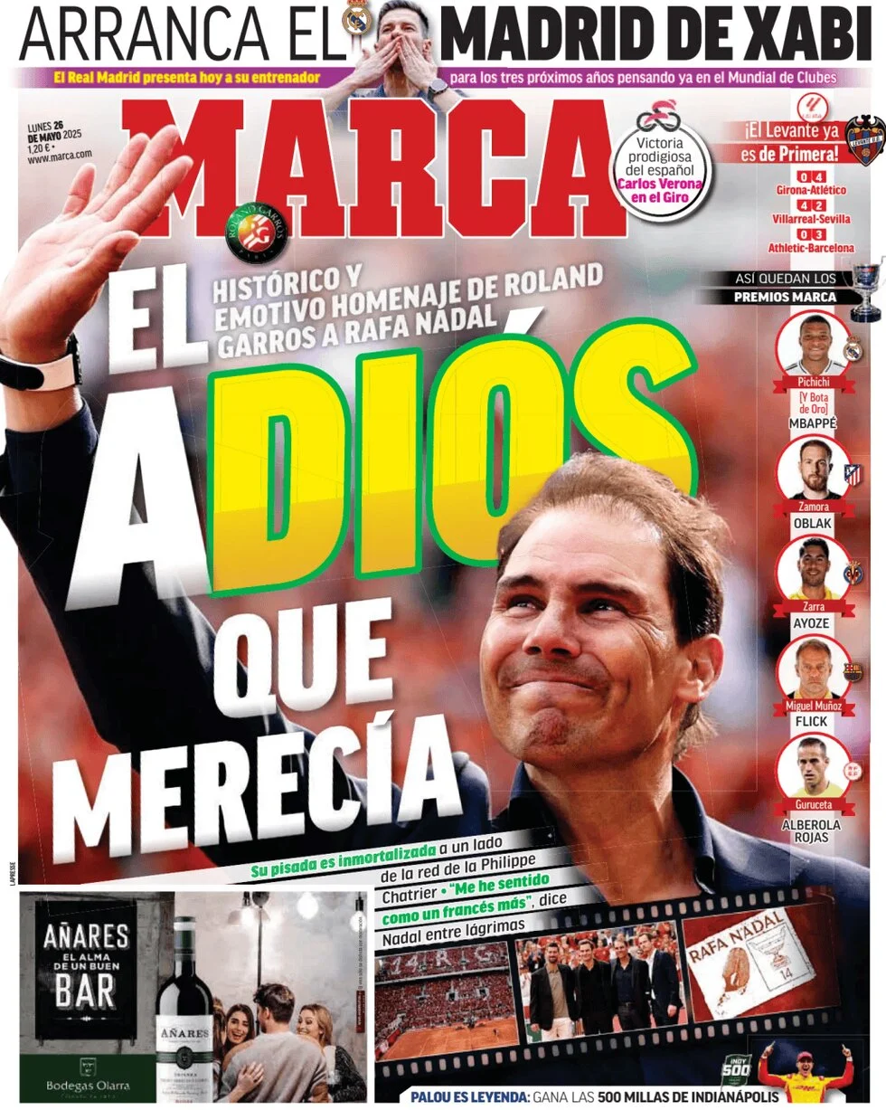anteprima della prima pagina di marca del 26/05/2025