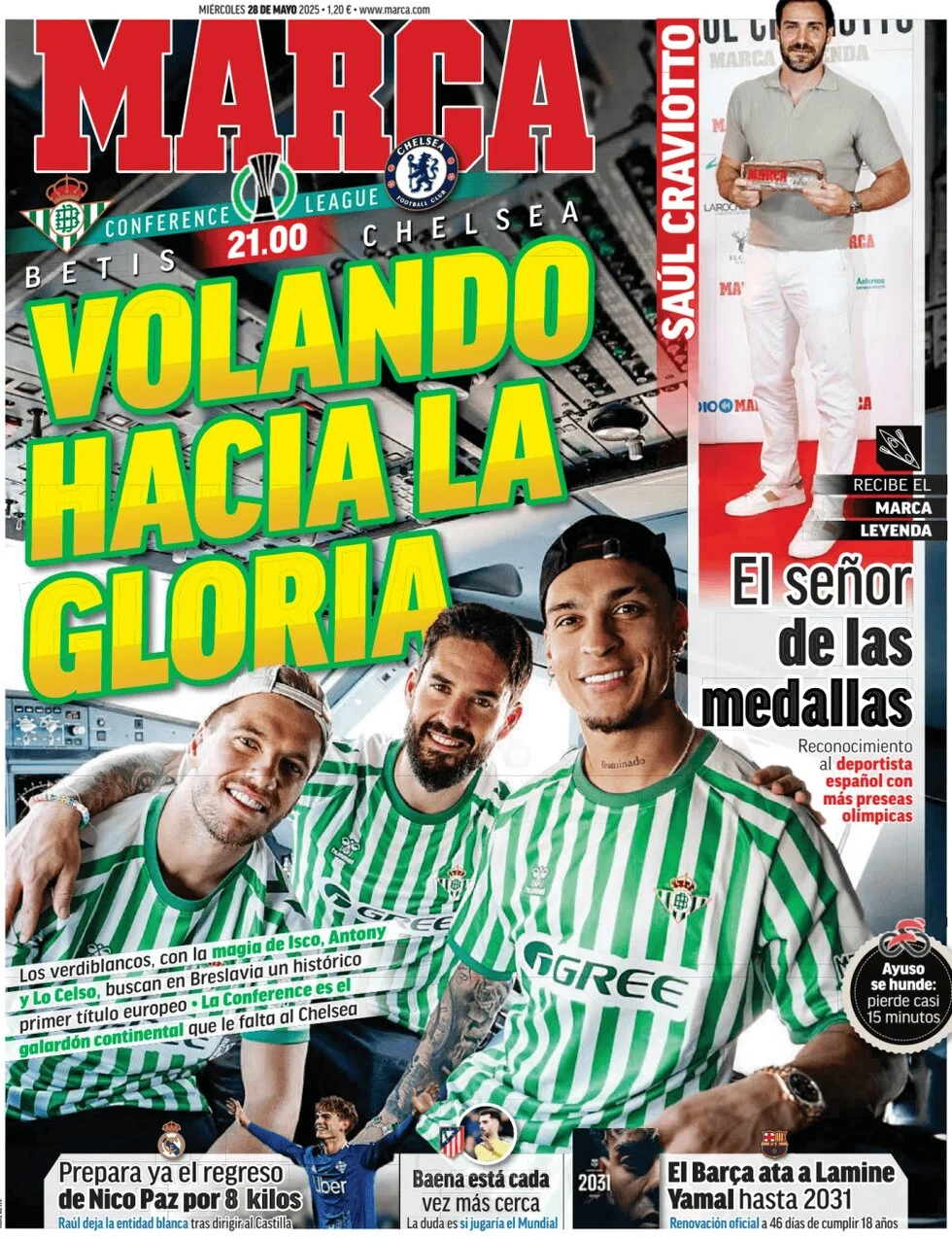 anteprima della prima pagina di marca del 28/05/2025
