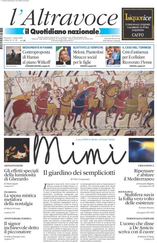 anteprima della prima pagina di il-quotidiano-del-sud-laltravoce del 01/06/2025