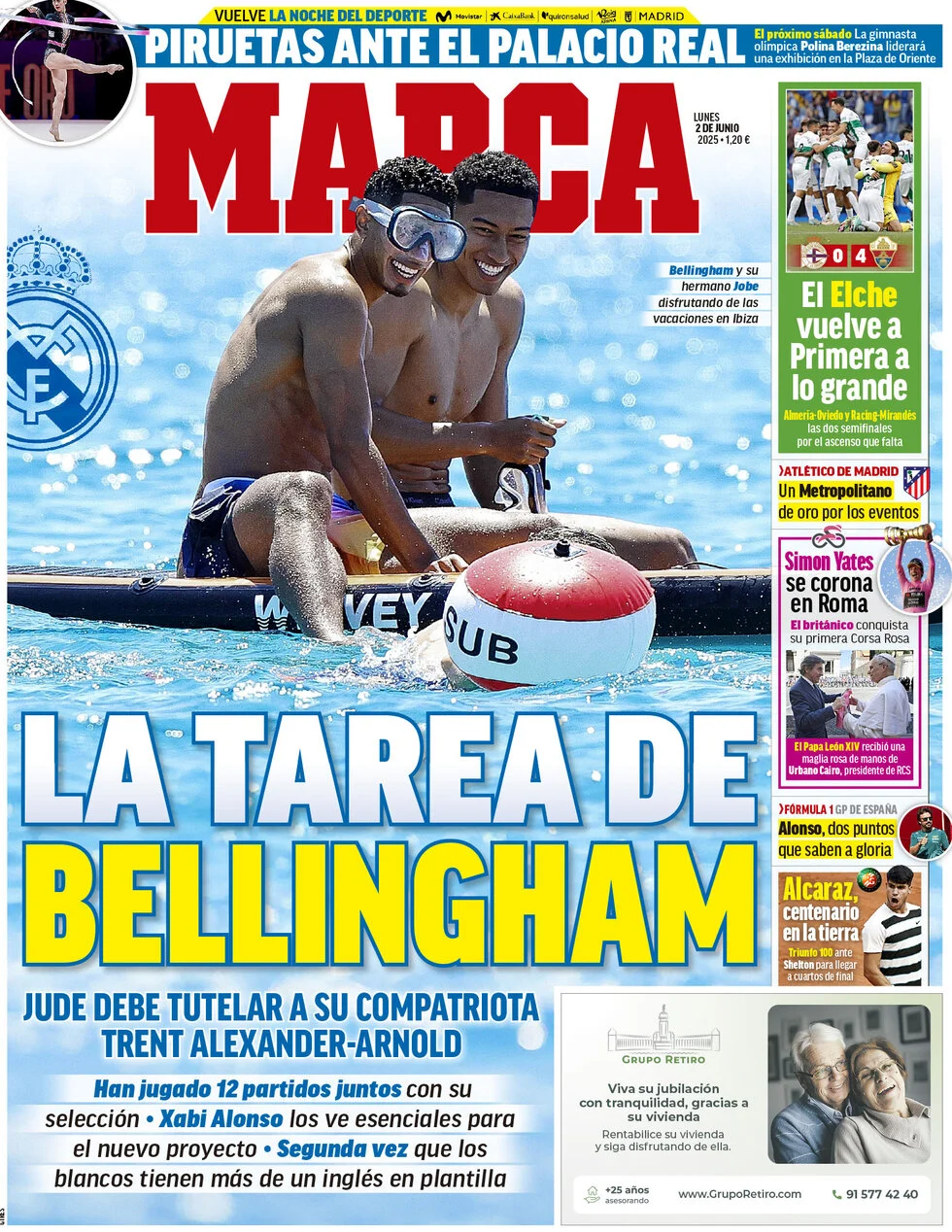 anteprima della prima pagina di marca del 02/06/2025