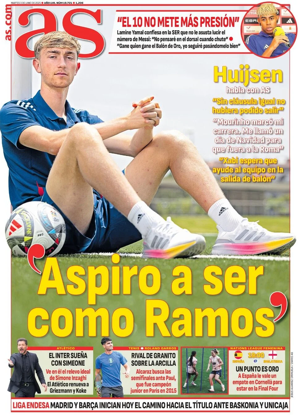anteprima della prima pagina di as-madrid del 03/06/2025
