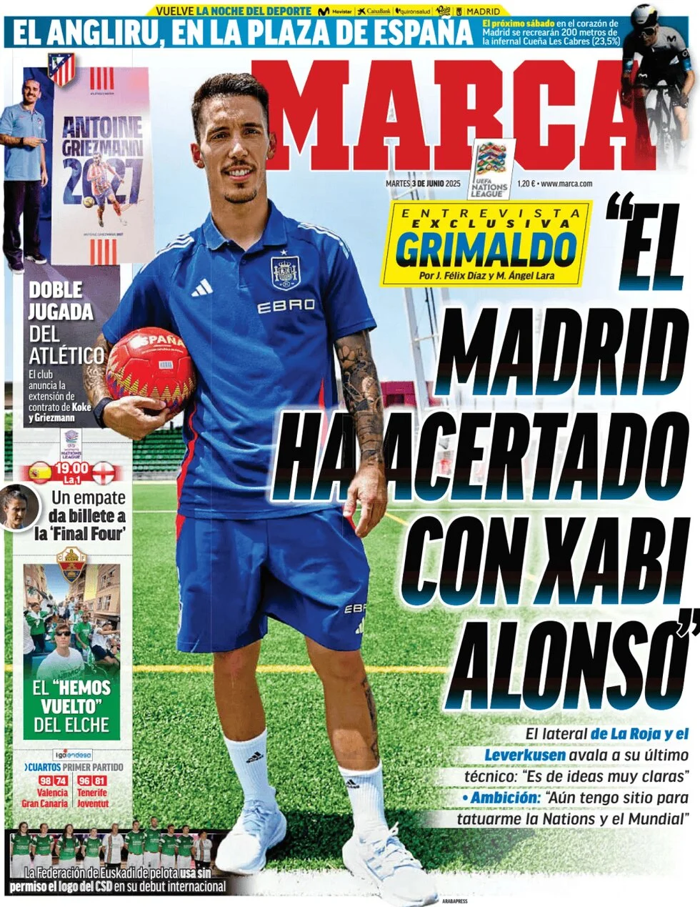 anteprima della prima pagina di marca del 03/06/2025